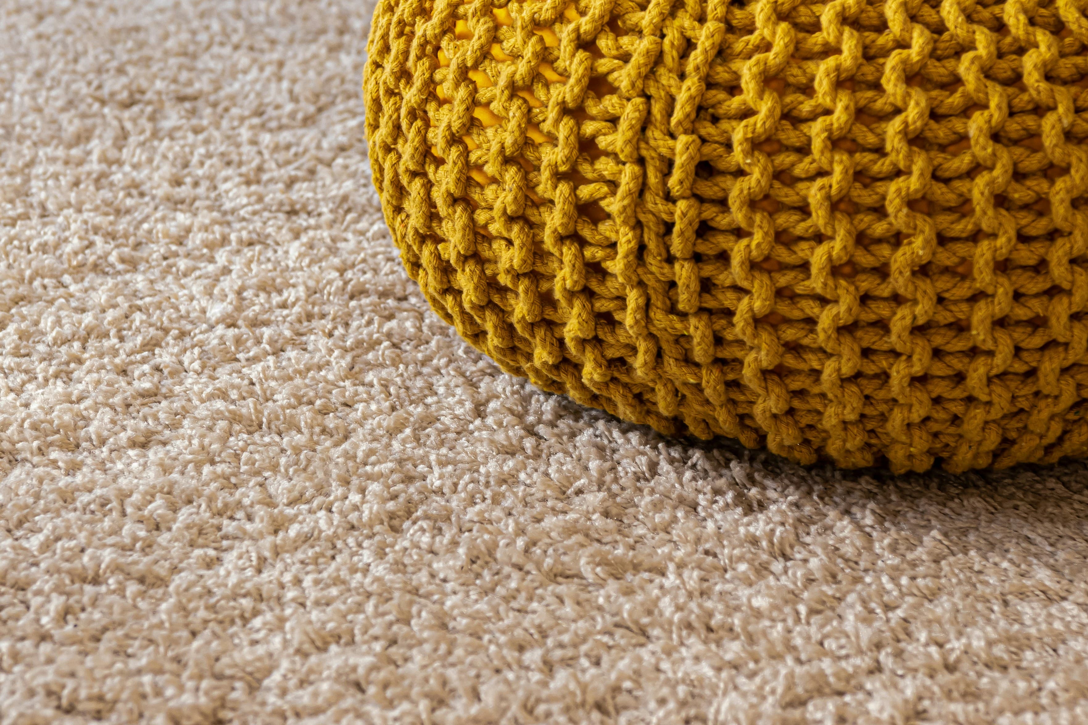 Soft carpet in a modern bedroom interior